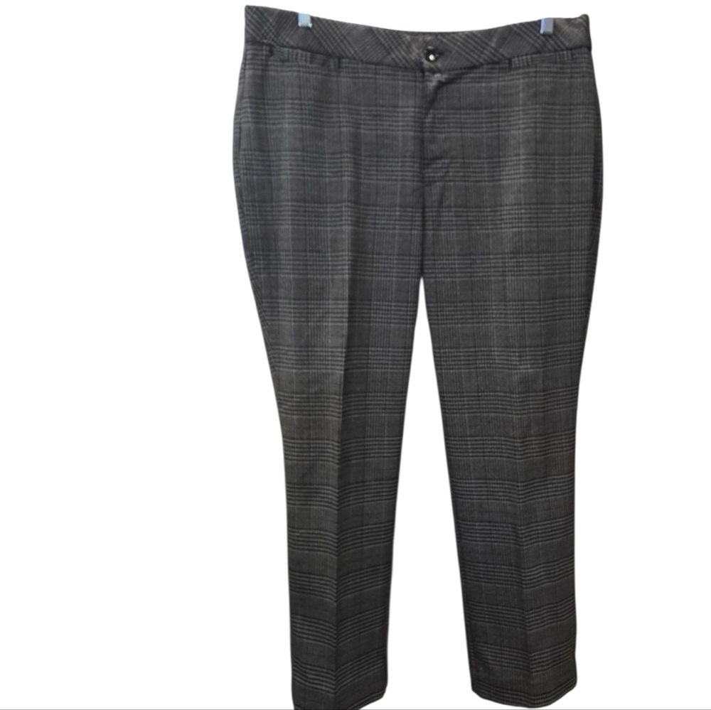 Christopher & Banks Women's Gray Plaid Trousers